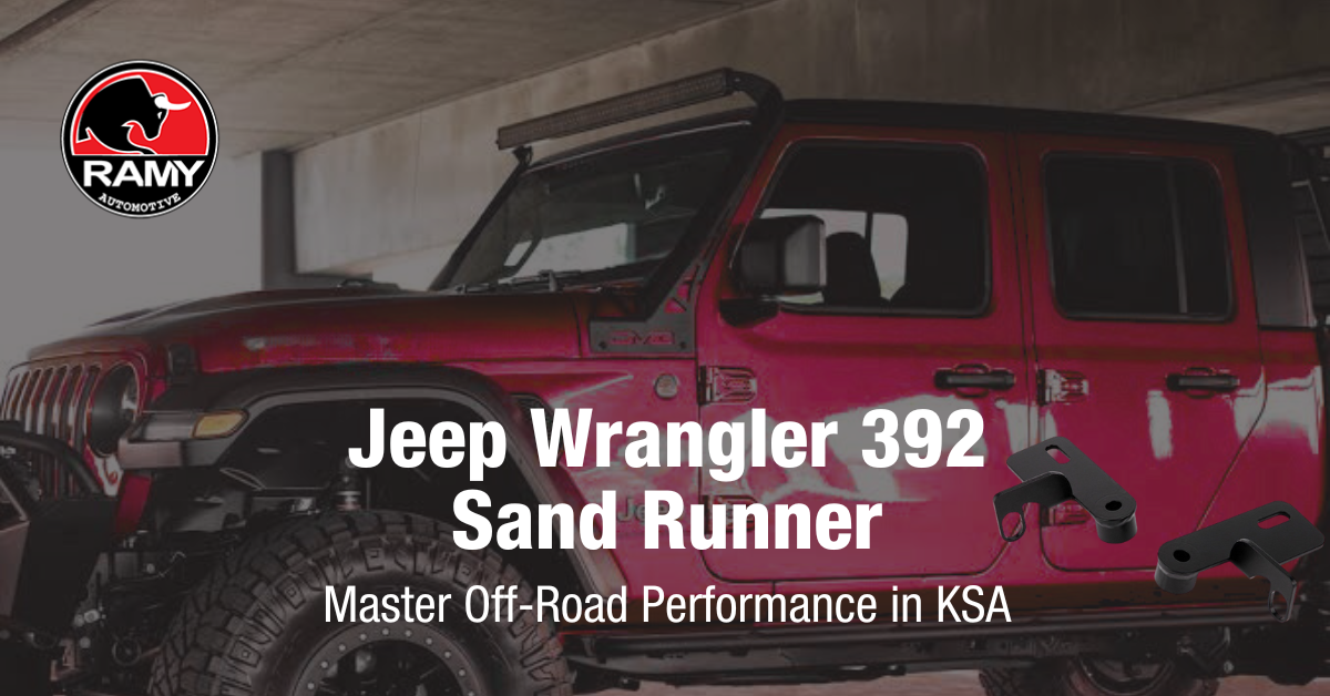 Optimize Your Jeep Wrangler 392 Sand Runner in KSA with A-Pillar Light Brackets