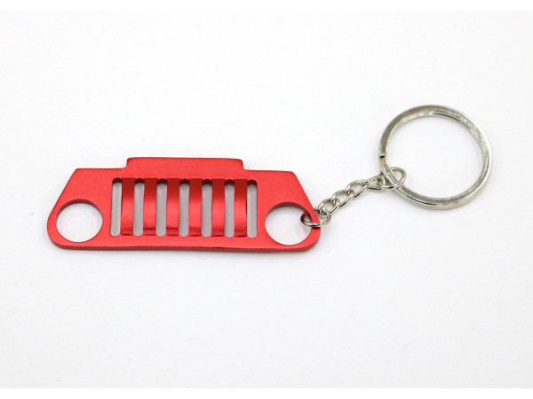 Jeep Wrangler Grille Keychain Red