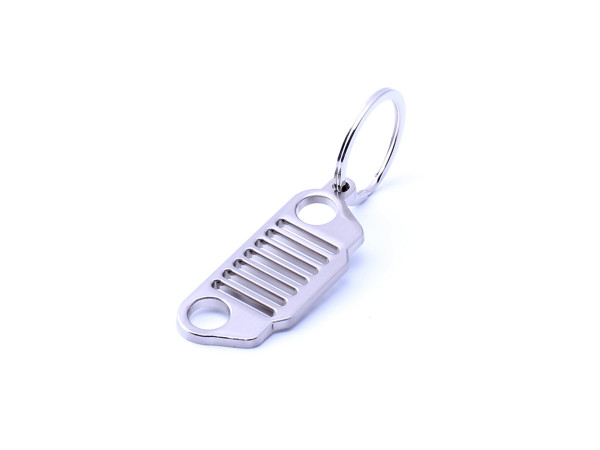 Jeep Wrangler Grille Keychain Silver