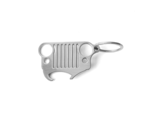 Jeep Wrangler Grille Multi Use Keychain Silver