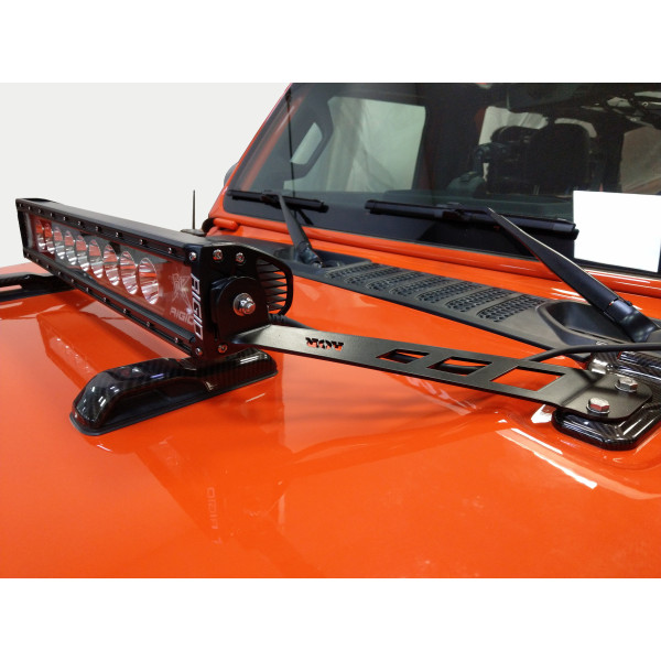 AOR Jeep Wrangler JL 18-22 20” LED Light Bar Hood Brackets